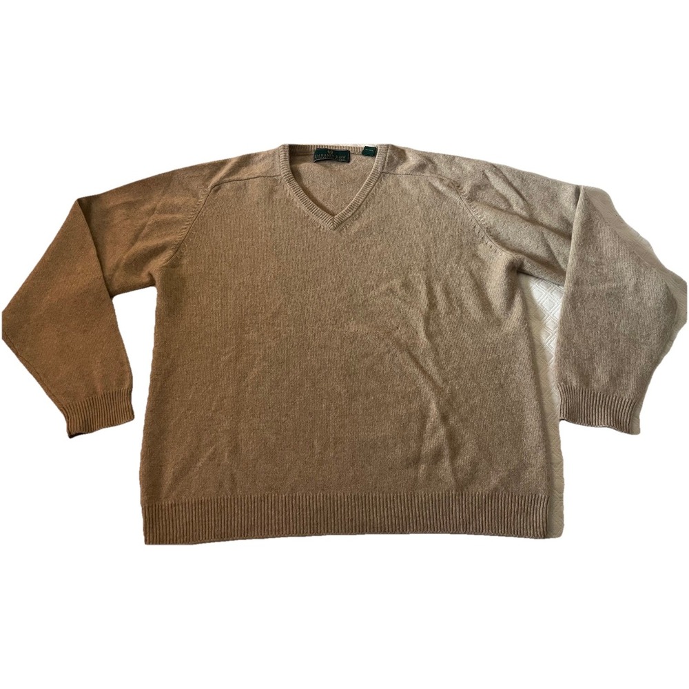 Vtg Embassy Row Sweater Men Large Beige Cashmere V Neck 90s Hong Kong Classic